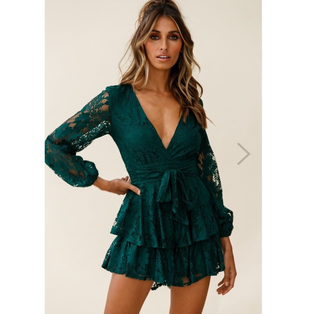 Green Lace Romper - BRAND NEW